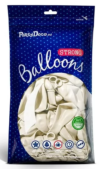 10 palloncini Feline bianco 30cm