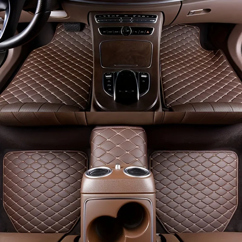5pz Tappetini Per Auto Universali Impermeabili Anteriori Posteriori Set Completo Tappeti Auto In Pelle Accessori Interni