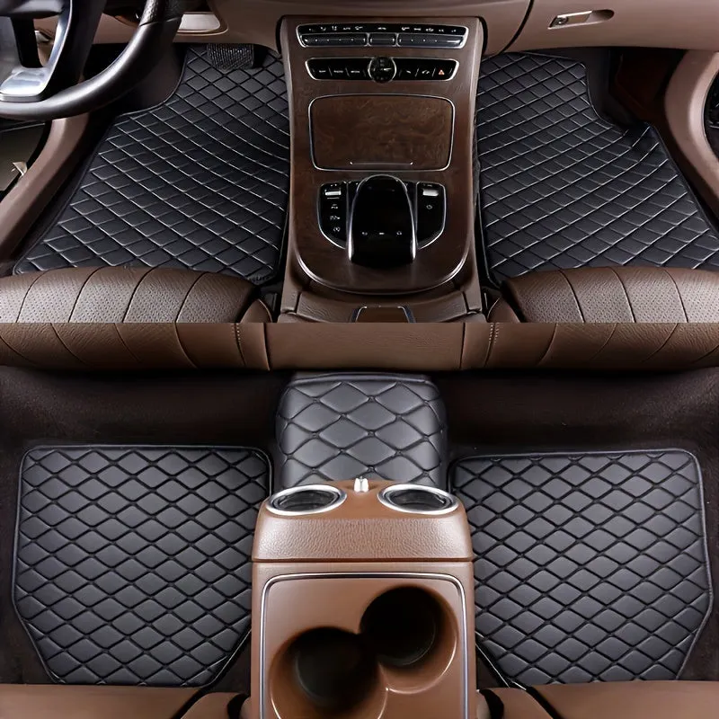 5pz Tappetini Per Auto Universali Impermeabili Anteriori Posteriori Set Completo Tappeti Auto In Pelle Accessori Interni
