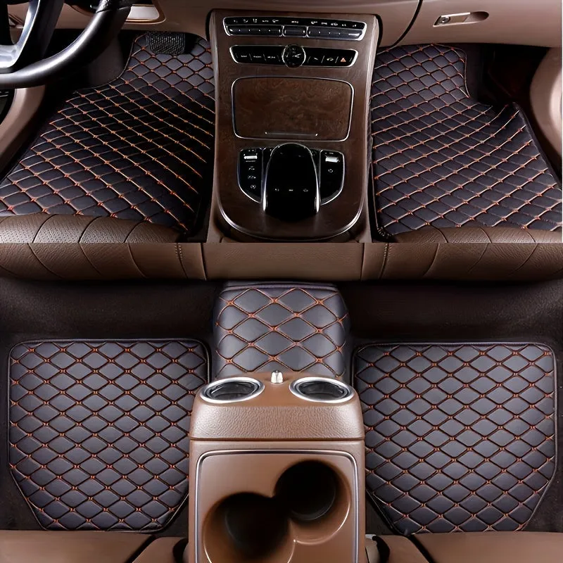5pz Tappetini Per Auto Universali Impermeabili Anteriori Posteriori Set Completo Tappeti Auto In Pelle Accessori Interni