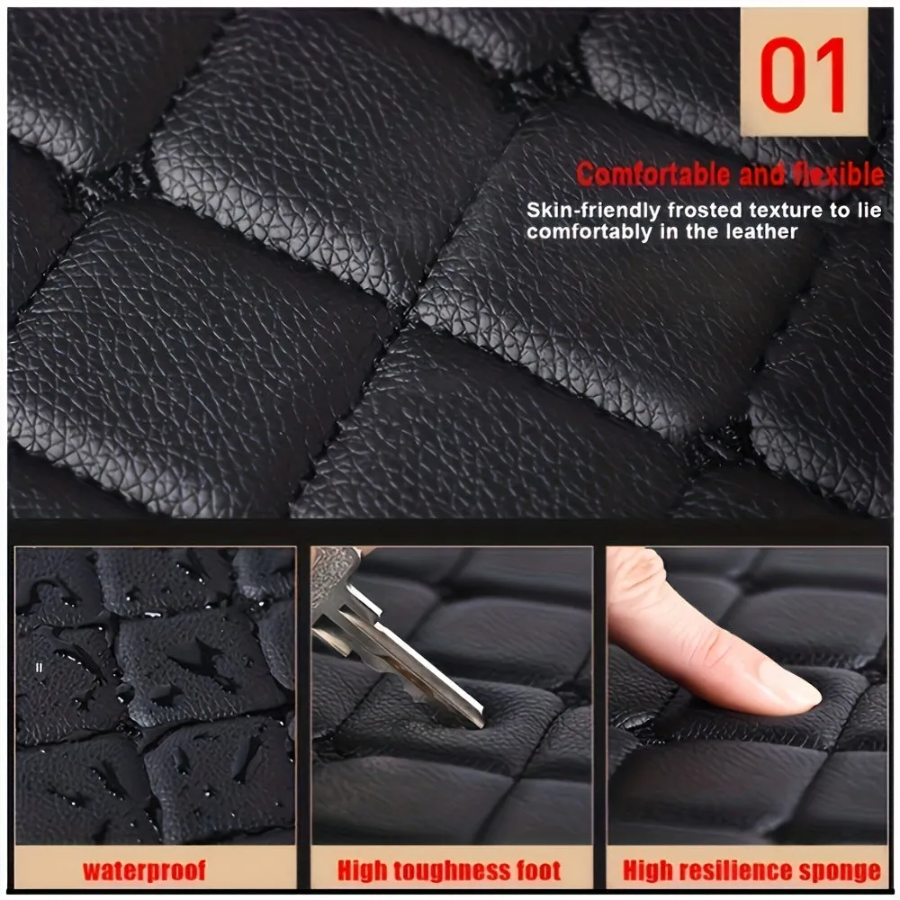 5pz Tappetini Per Auto Universali Impermeabili Anteriori Posteriori Set Completo Tappeti Auto In Pelle Accessori Interni