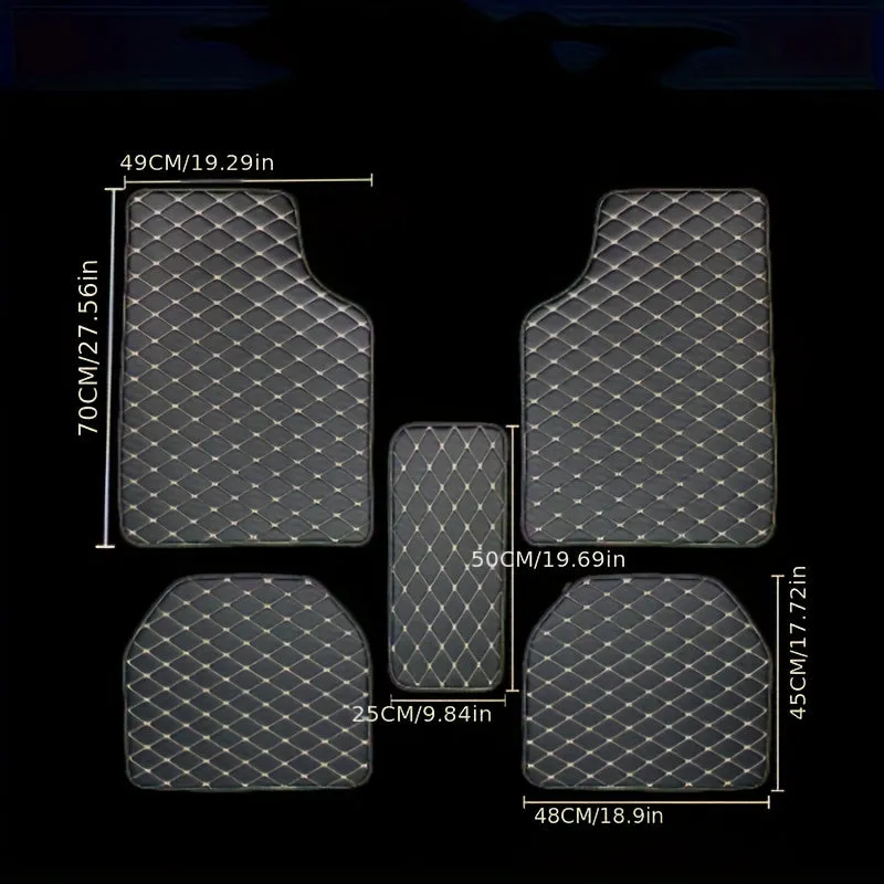 5pz Tappetini Per Auto Universali Impermeabili Anteriori Posteriori Set Completo Tappeti Auto In Pelle Accessori Interni