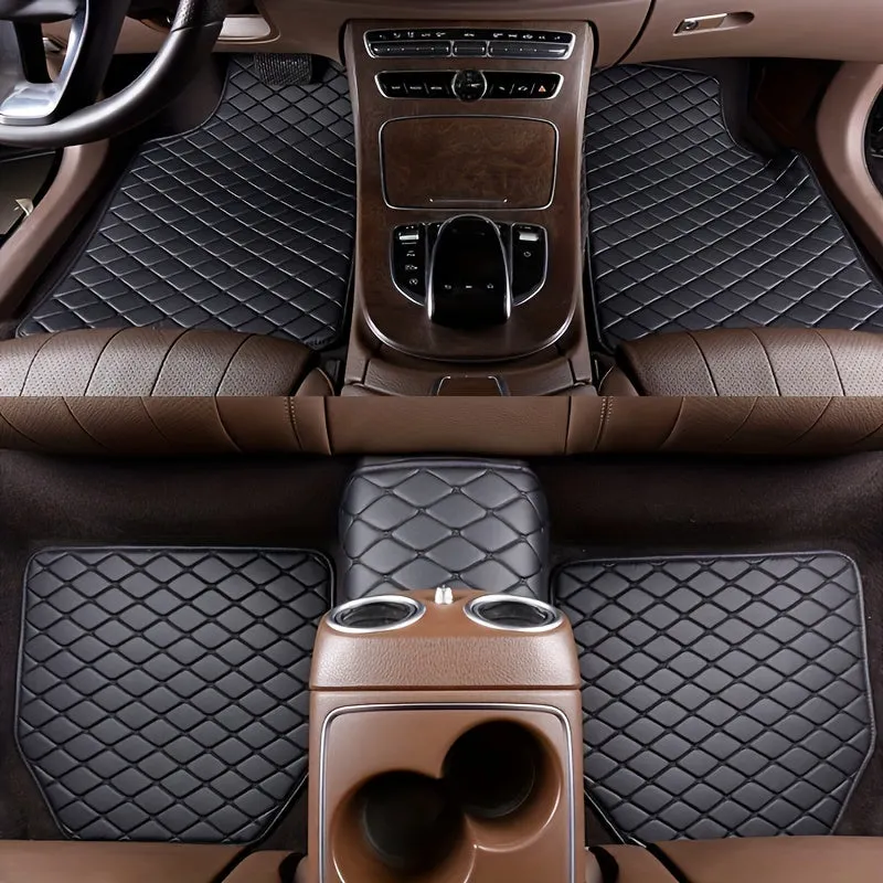 5pz Tappetini Per Auto Universali Impermeabili Anteriori Posteriori Set Completo Tappeti Auto In Pelle Accessori Interni