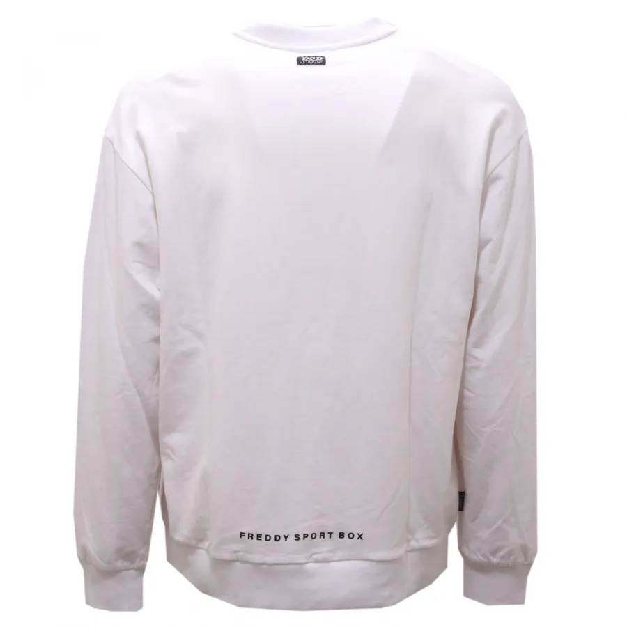 7194AG felpa uomo FREDDY off white cotton sweatshirt man