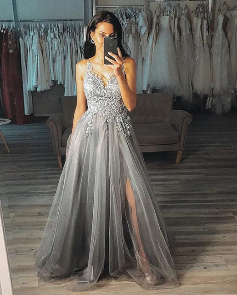 Abito da sposa in chiffon senza maniche da donna Vnevck Patchwork De