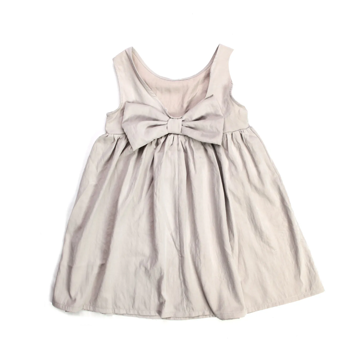 Abito Satinato Beige Bambina