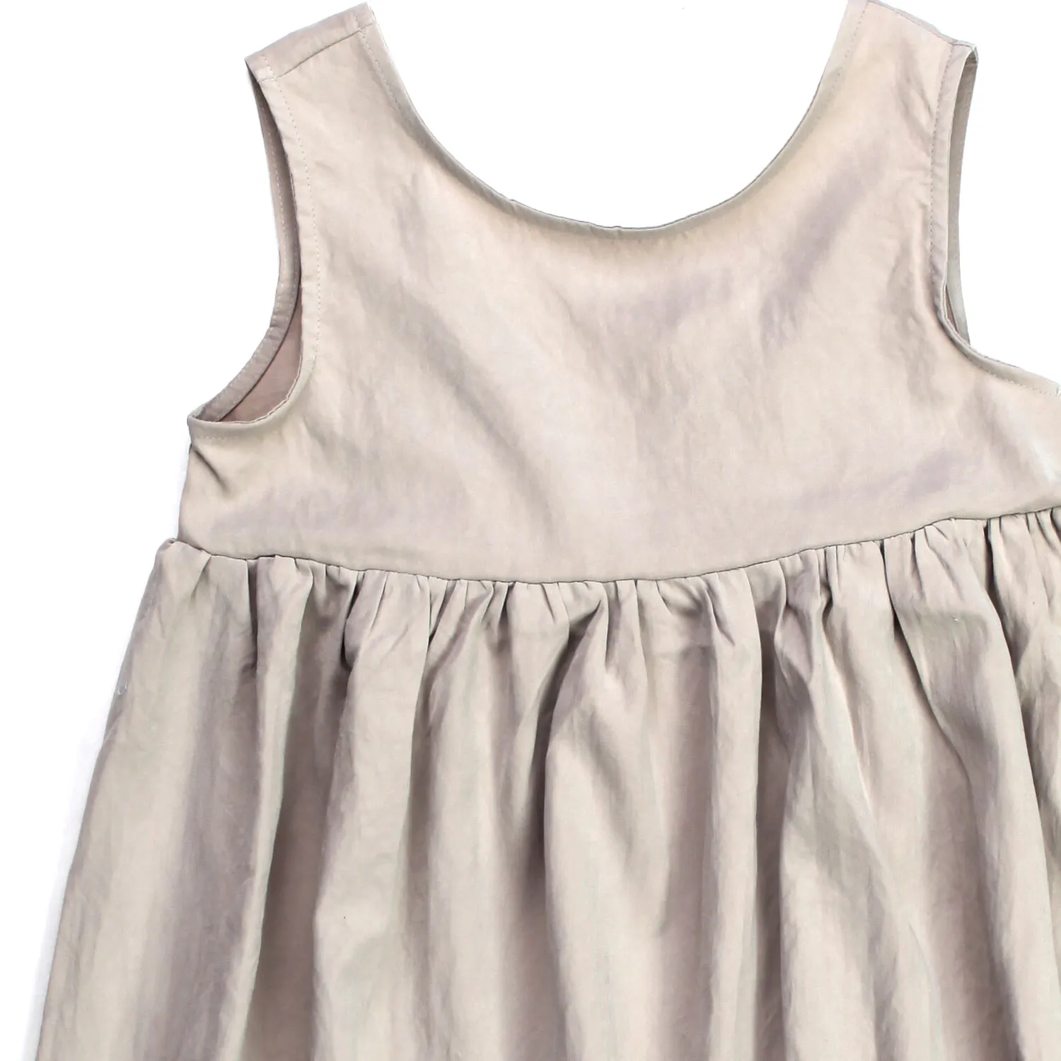Abito Satinato Beige Bambina