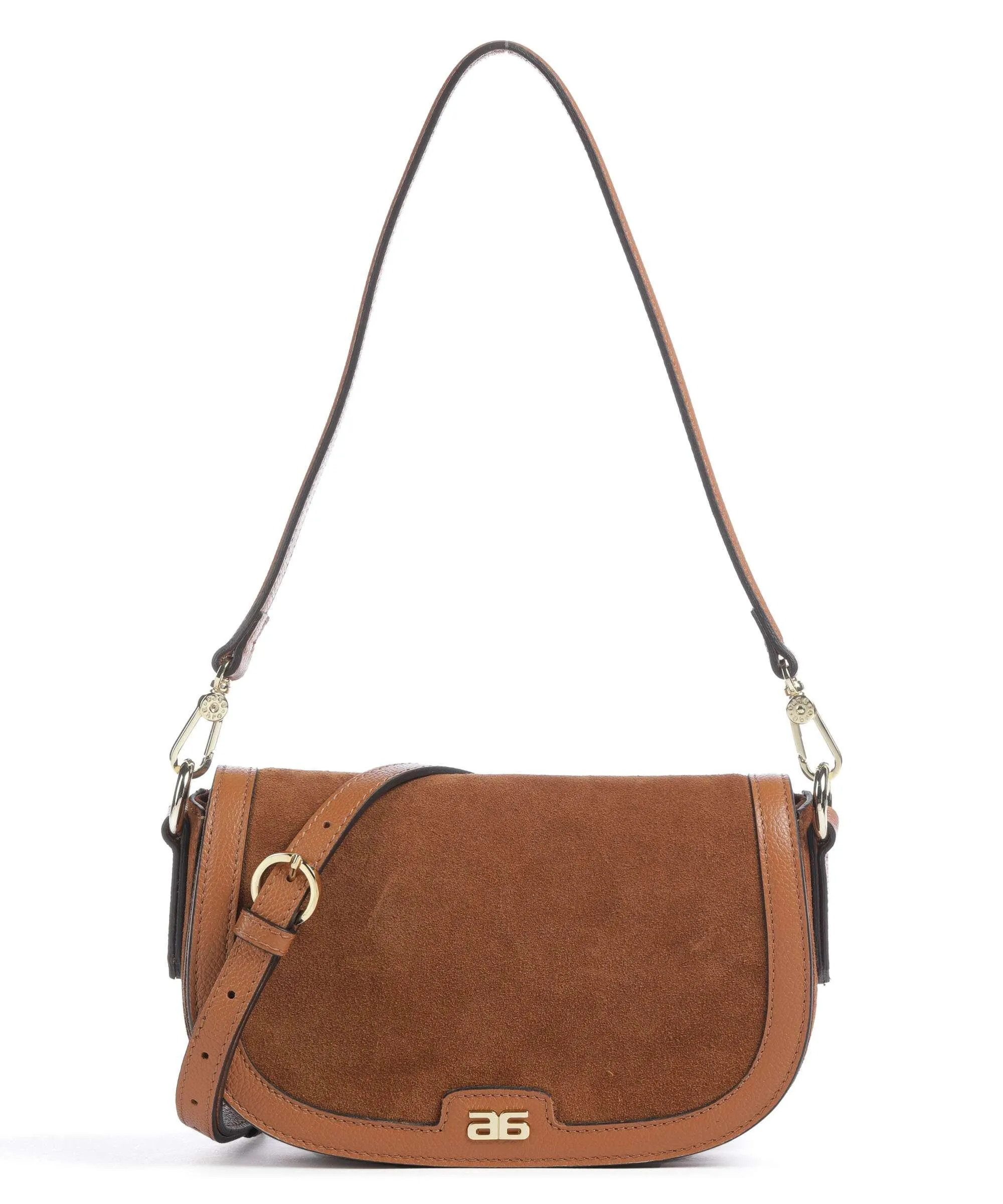  Abro Suede Rosalia Borsa a spalla pelle bovina ruvida marrone  