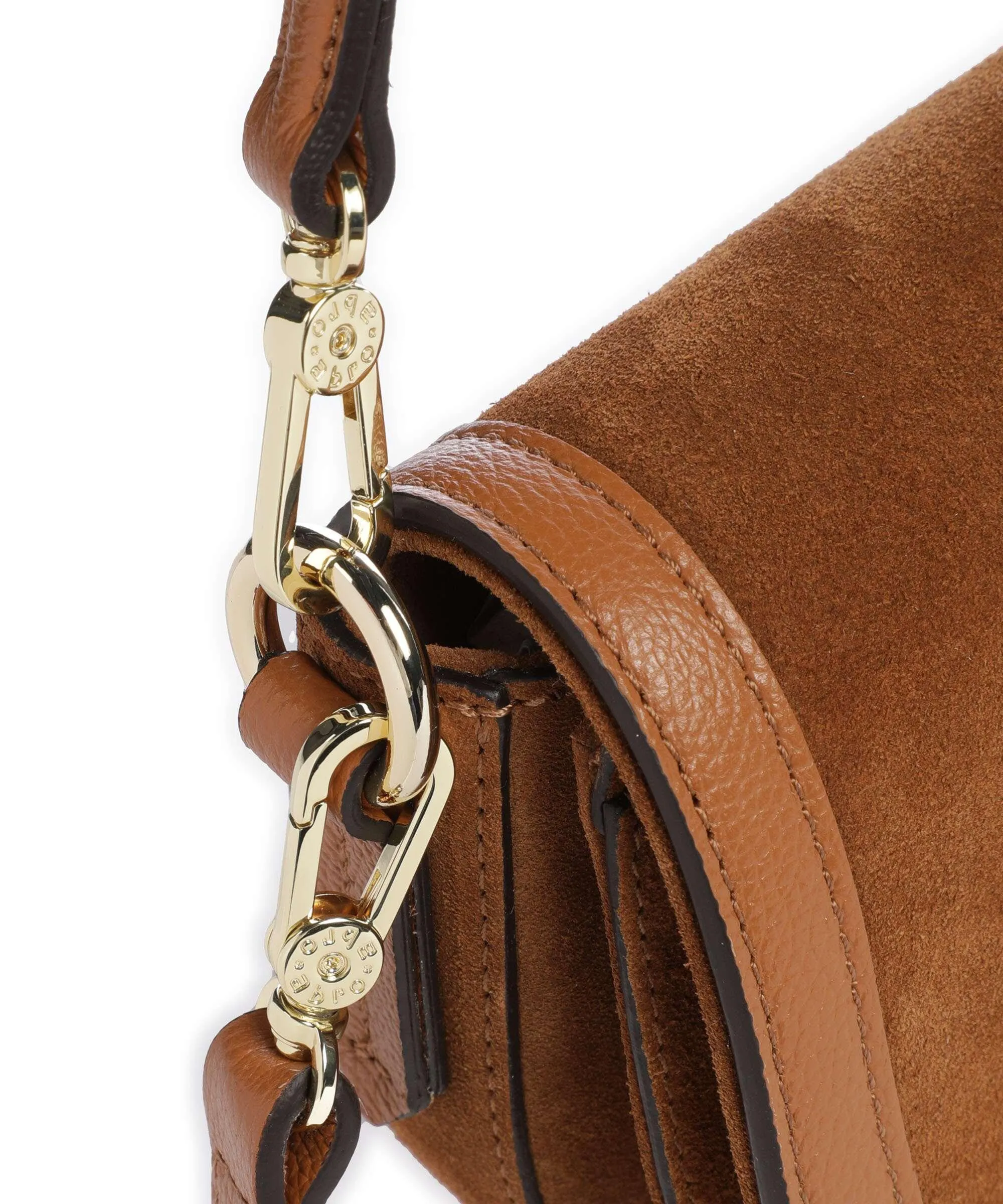  Abro Suede Rosalia Borsa a spalla pelle bovina ruvida marrone  