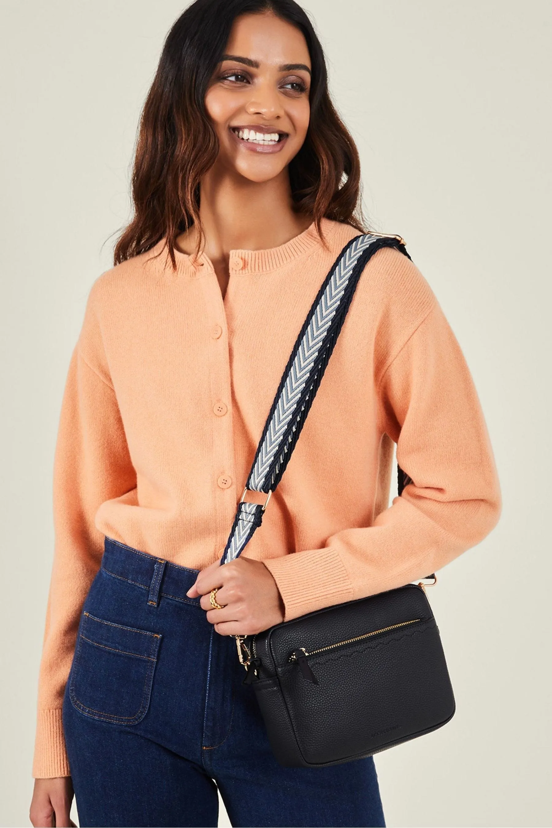 Accessorize Borsa per fotocamera con cinturino in tela