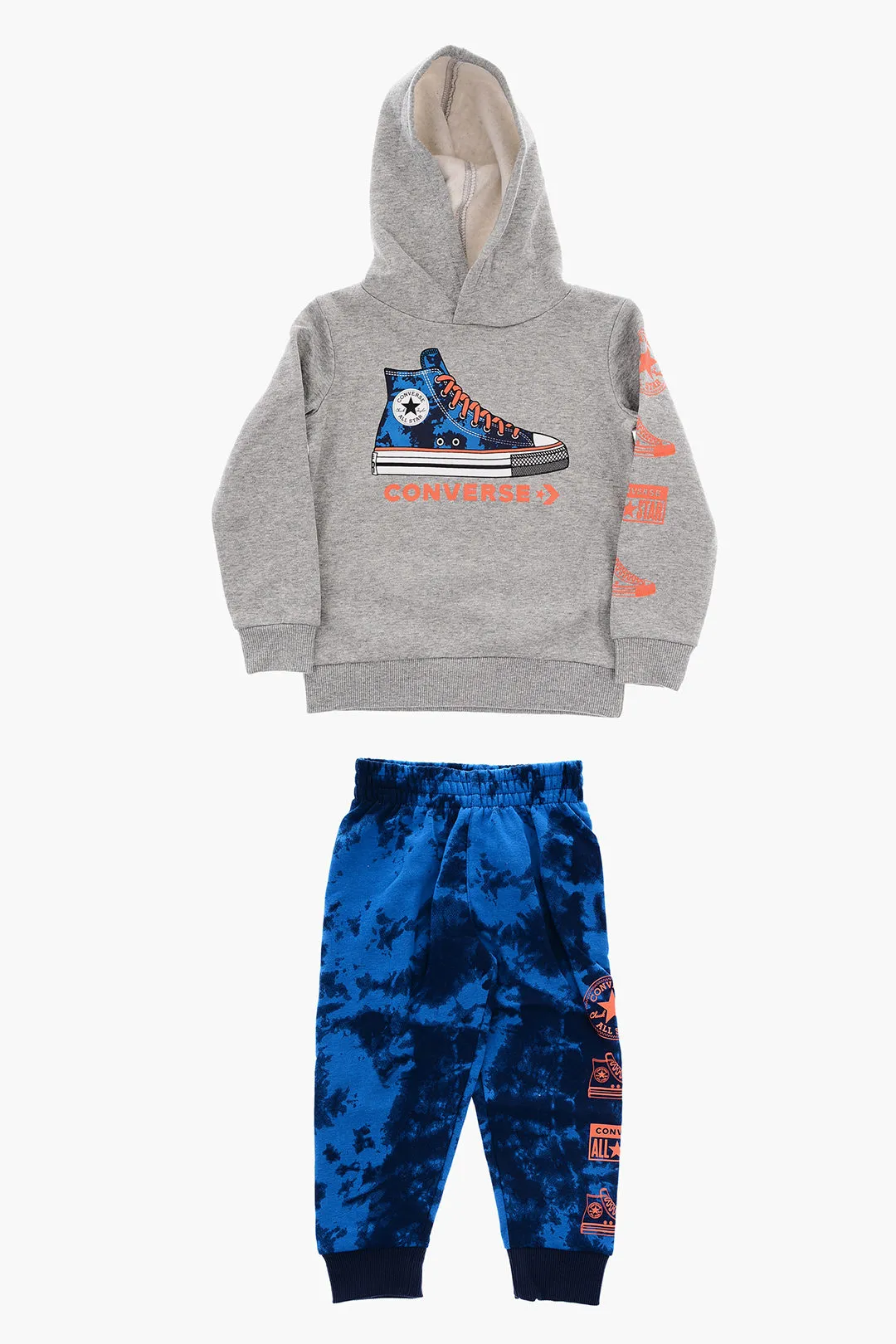 ALL STAR CHUCK TAYLOR Set Felpa con Cappuccio e Joggers in Cotone Felpato