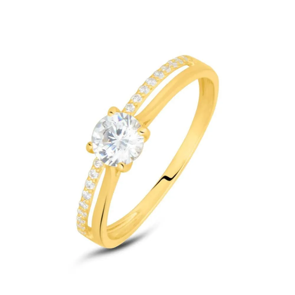 Anello Solitario Claire Oro Giallo 375/1000 Cubic Zirconia Bianco 1424802