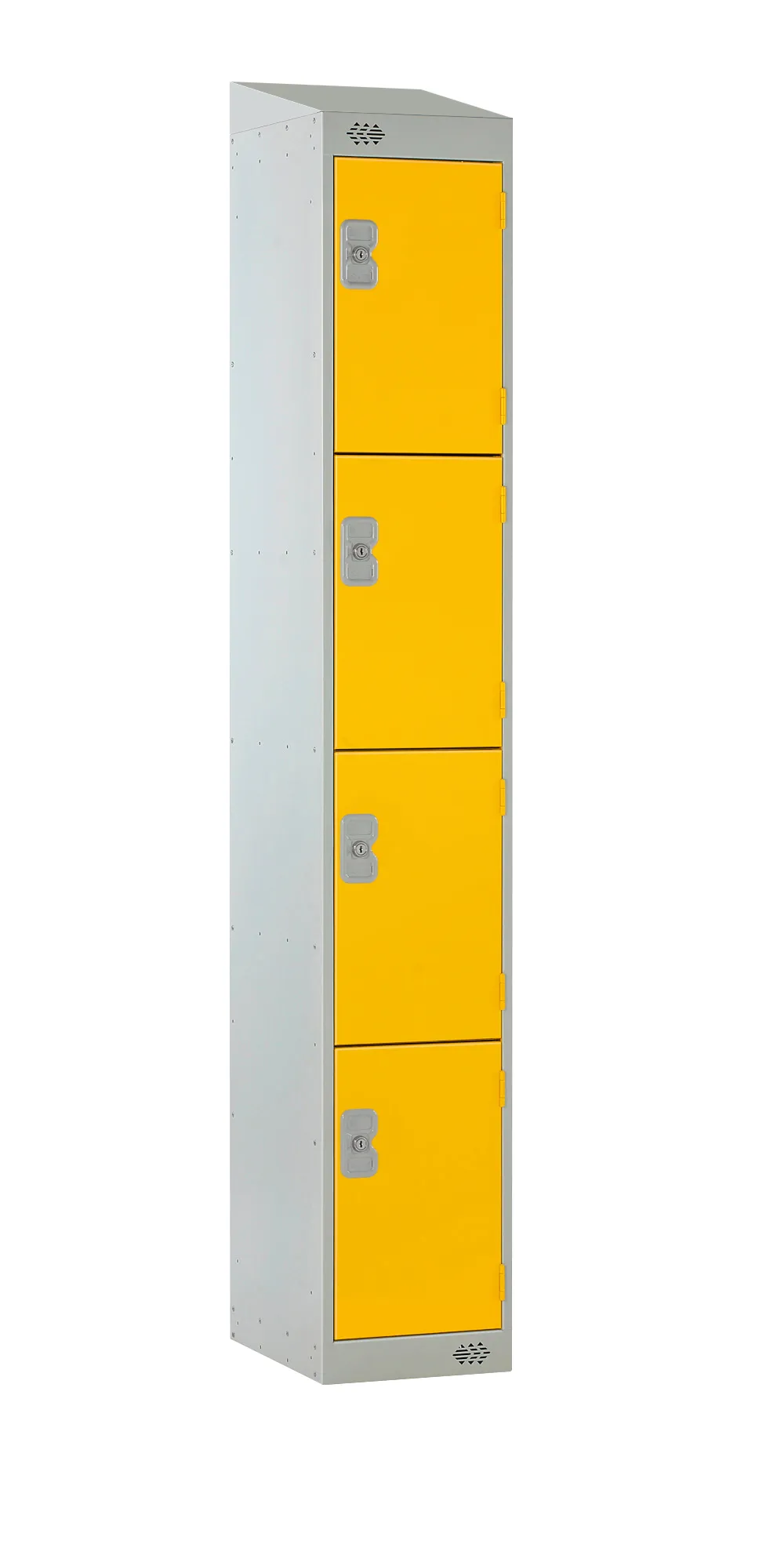 Armadietto Acciaio Colore giallo RS PRO 4 porta No, 1800 mm x 380 mm x 450mm