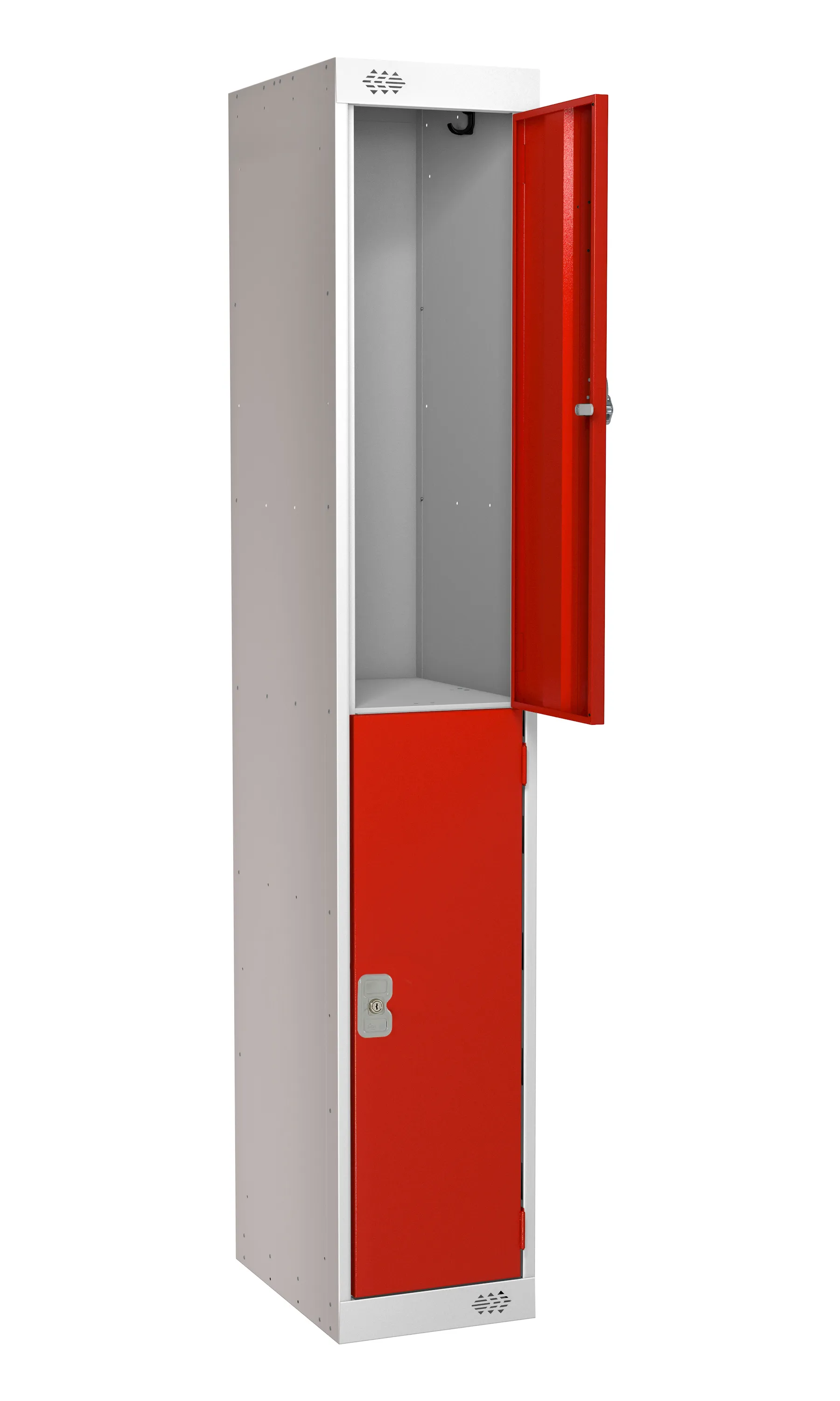Armadietto Acciaio Colore rosso RS PRO 2 porta No, 1800 mm x 450 mm x 450mm