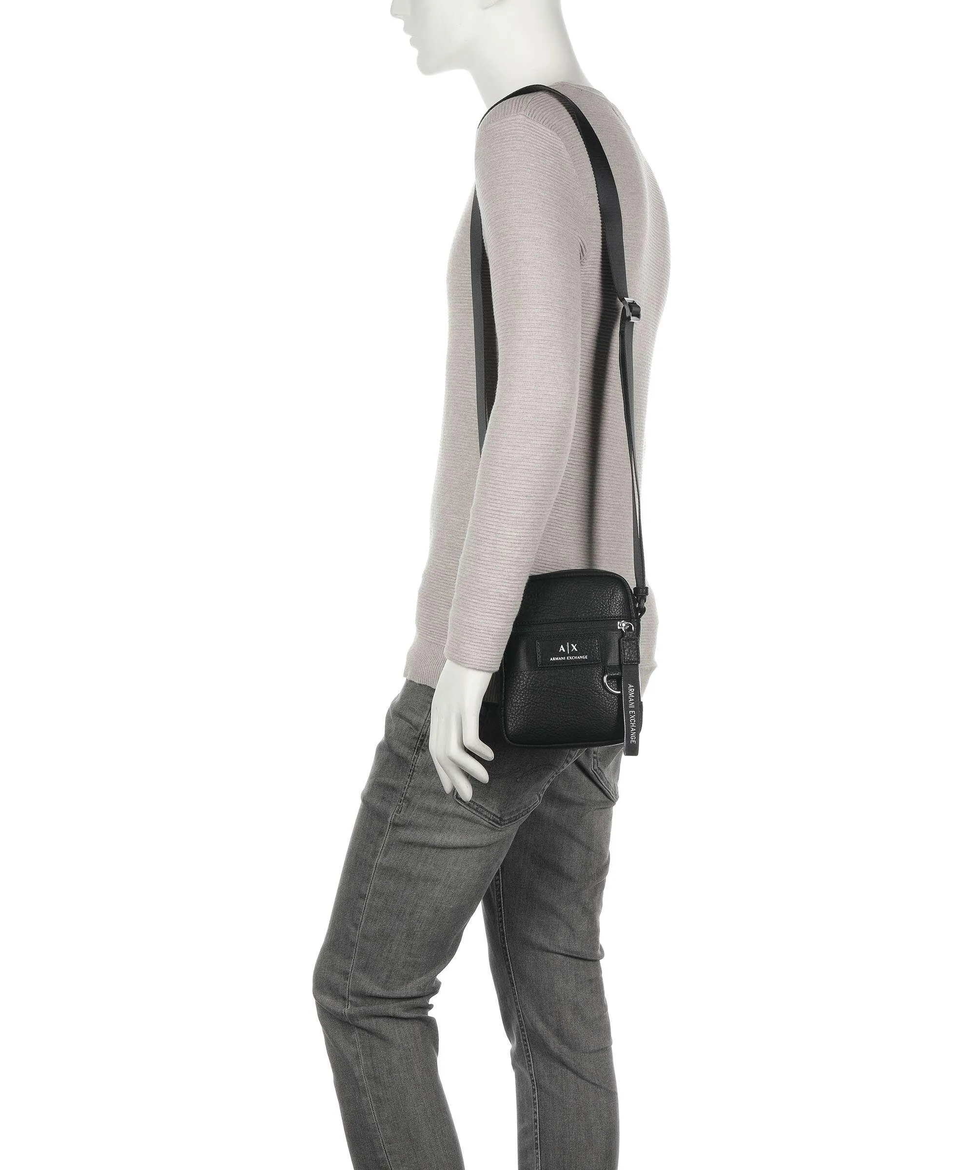  Armani Exchange Borsa a tracolla pelle sintetica nero  