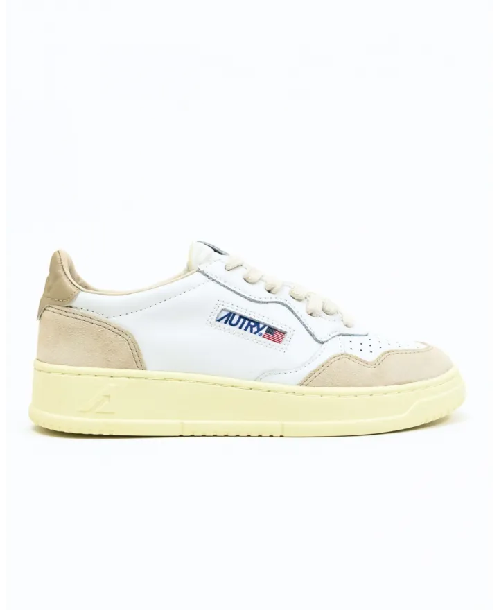 Autry - Scarpa Medalist Pelle/Suede Bianca/Beige Donna