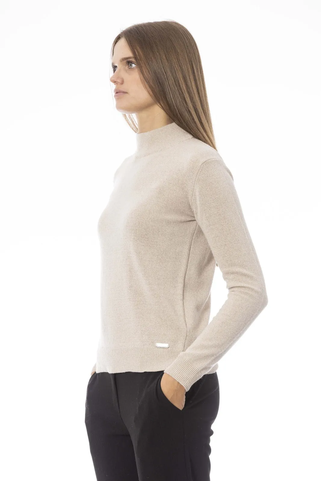 Baldinini Trend maglioncino lupetto beige   