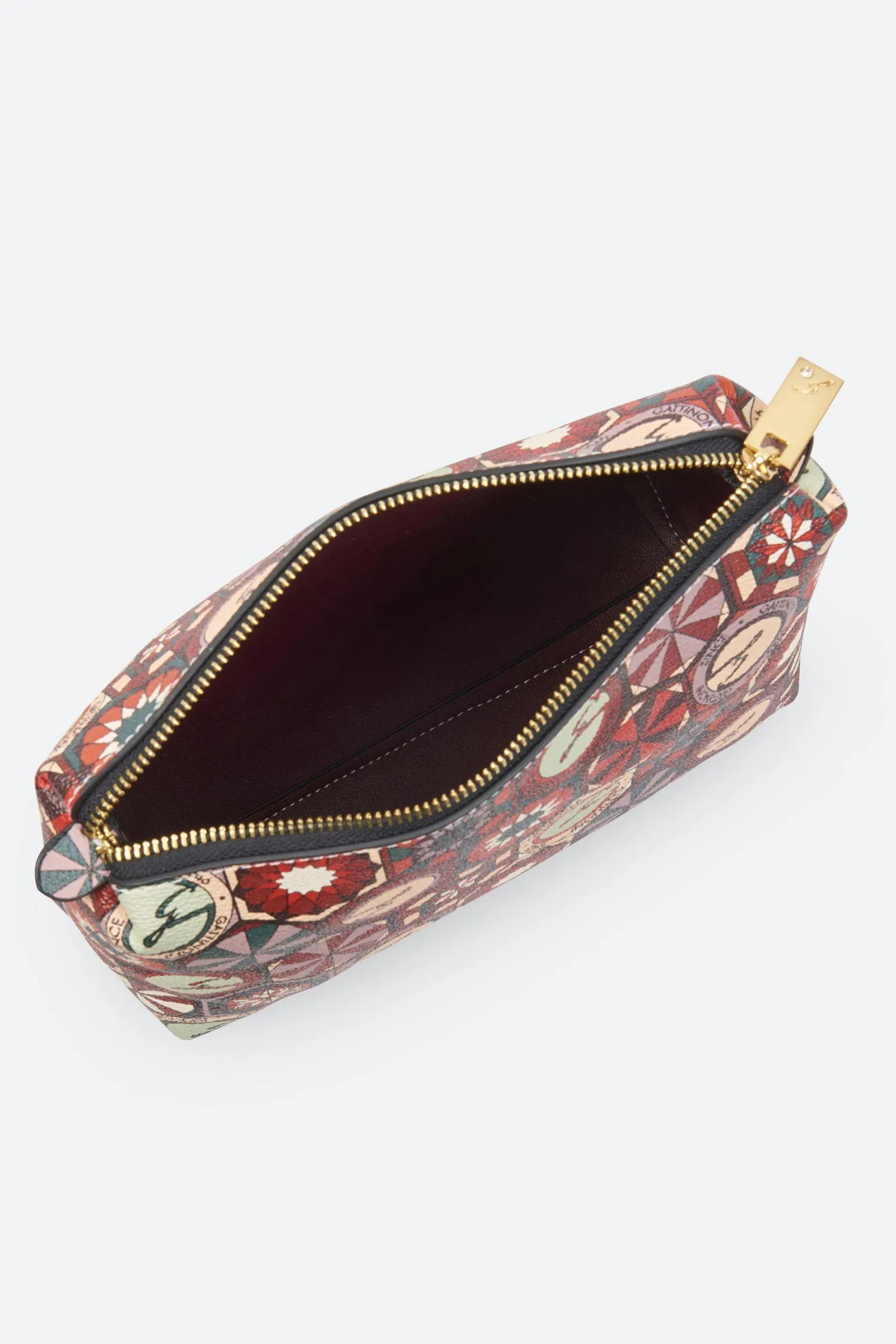 Beauty Case Grande Teodosia Caravaggio dettagli Bordeaux