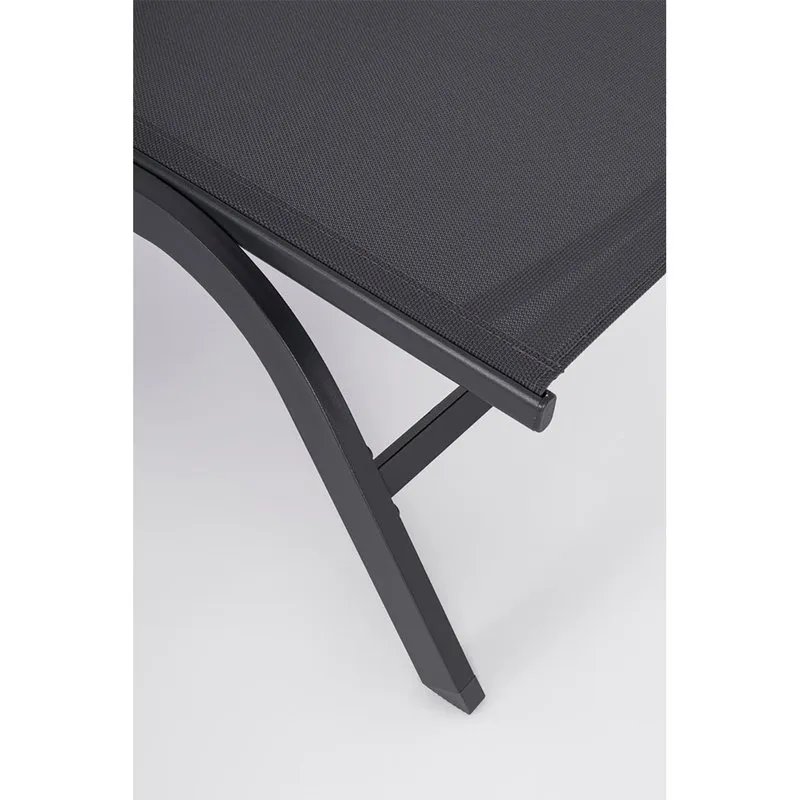 Bizzotto outdoor Lettino con ruote Raul antracite ja18