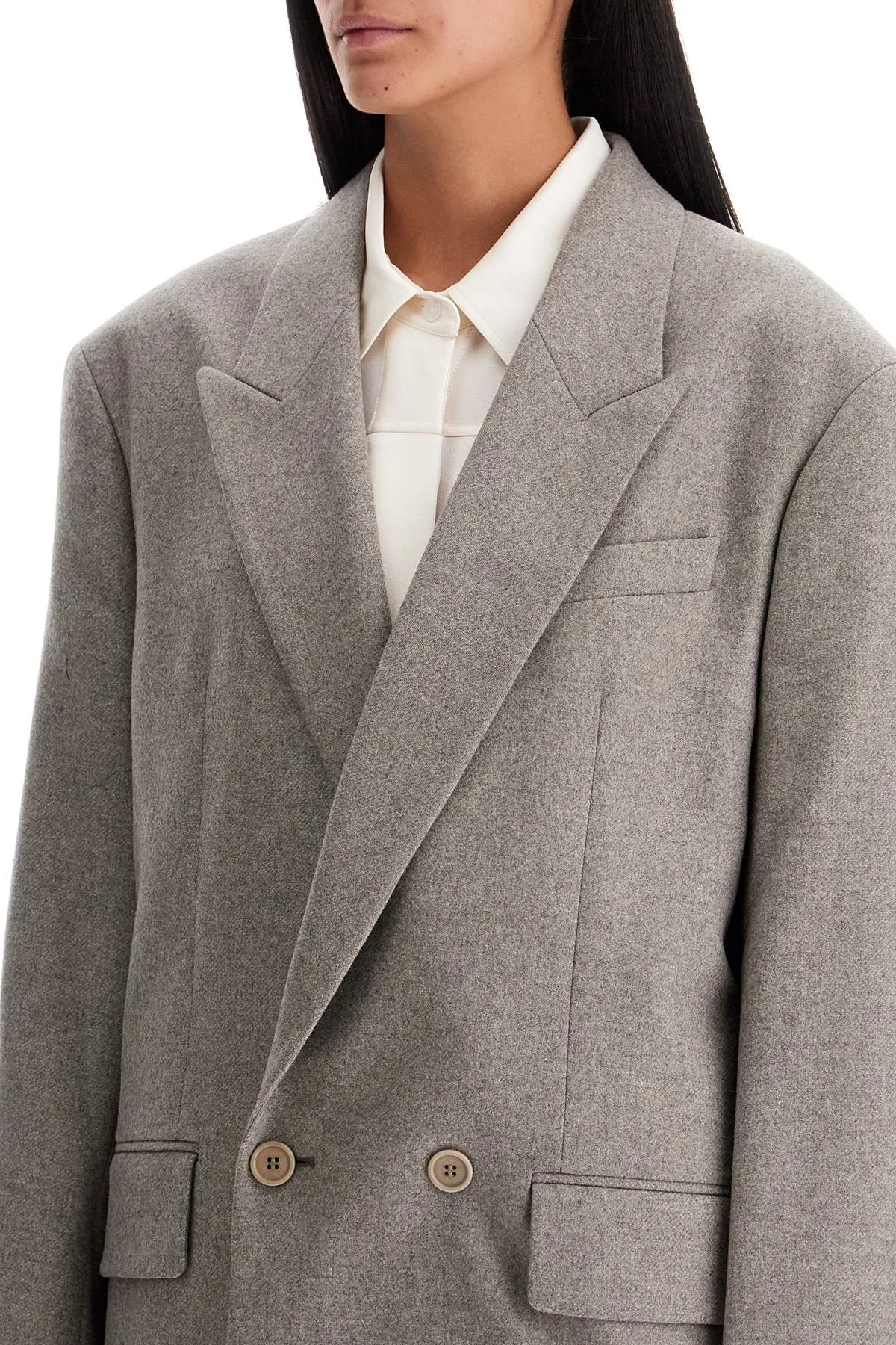 Blazer Doppiopetto In Flanella