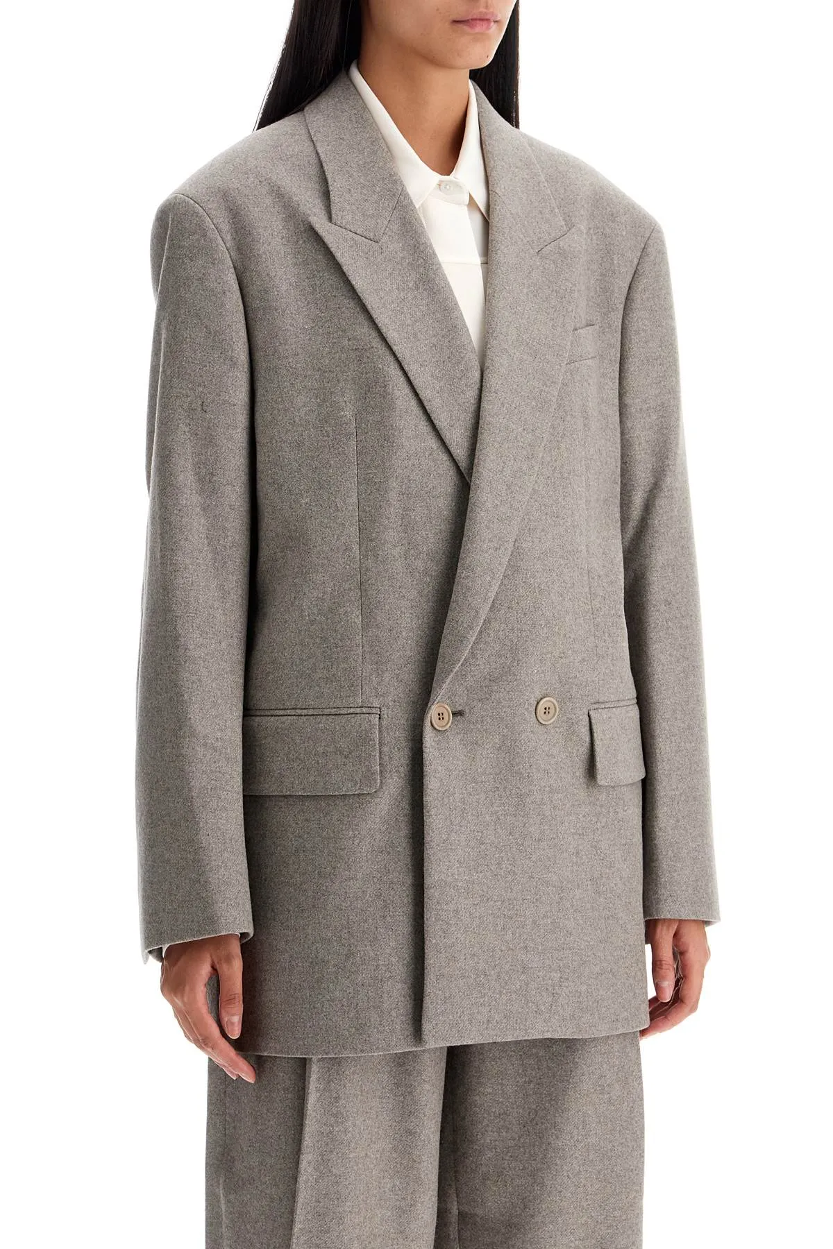 Blazer Doppiopetto In Flanella