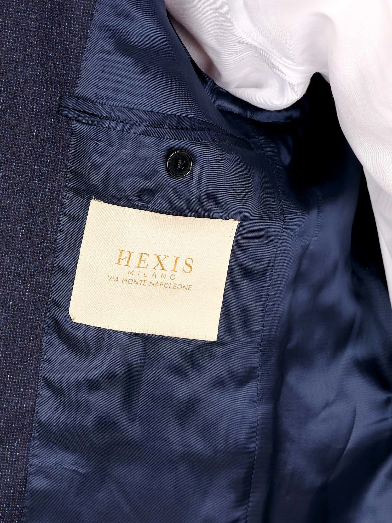 Blue Wool Jacket Single-breasted Two-Button