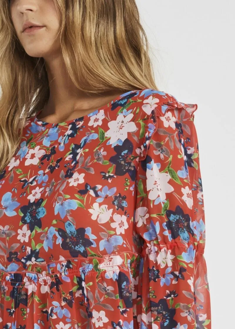 Blusa con stampa floreale