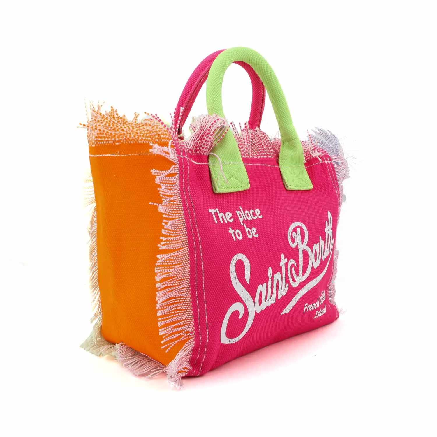 Borsa In Canvas Bicolore