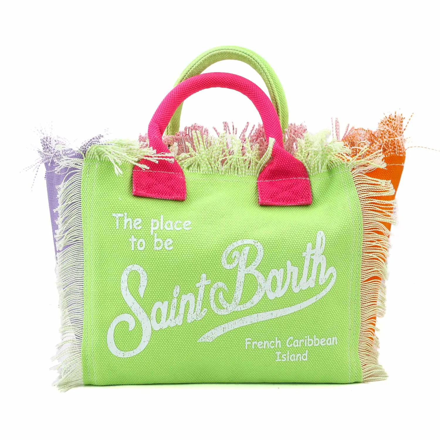 Borsa In Canvas Bicolore