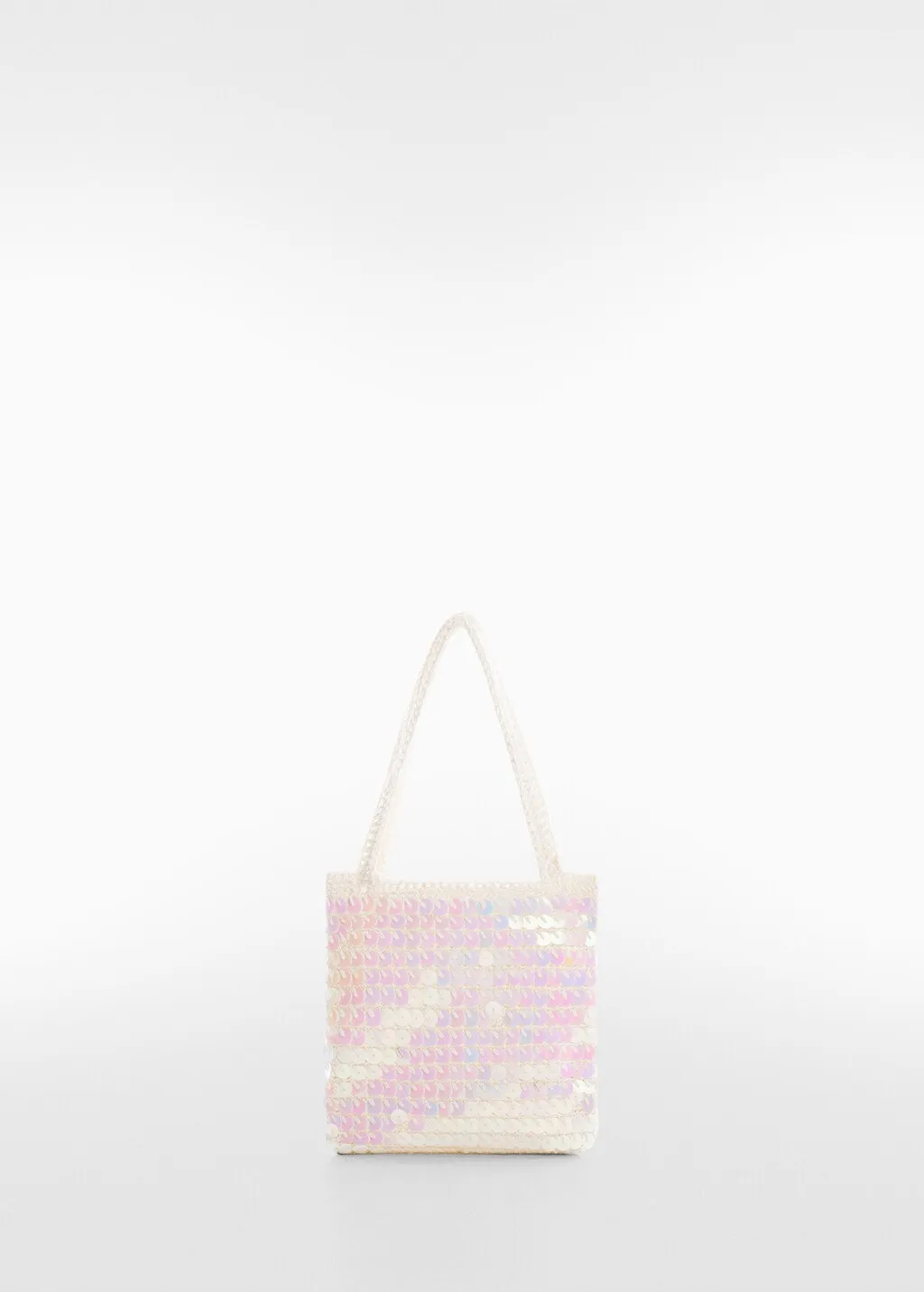 Borsa paillettes manico corto