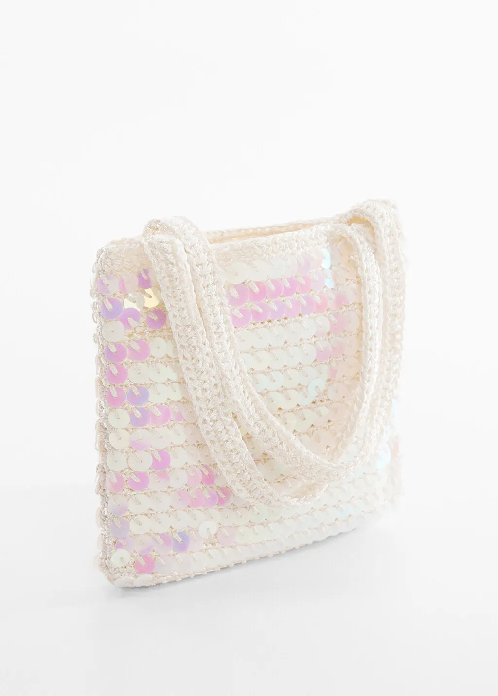 Borsa paillettes manico corto