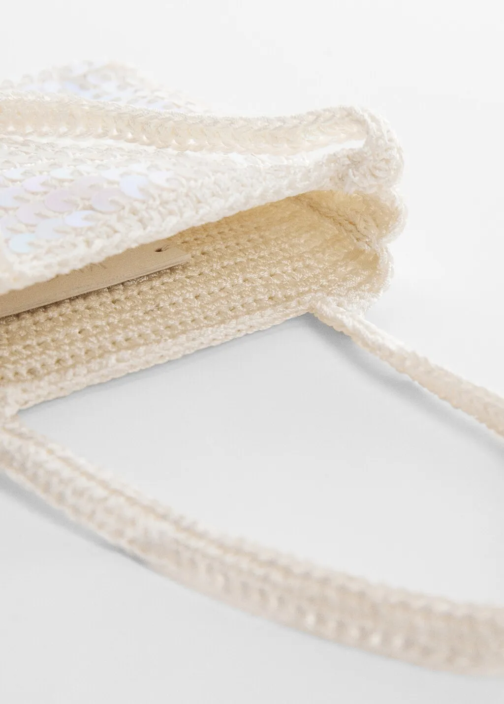 Borsa paillettes manico corto