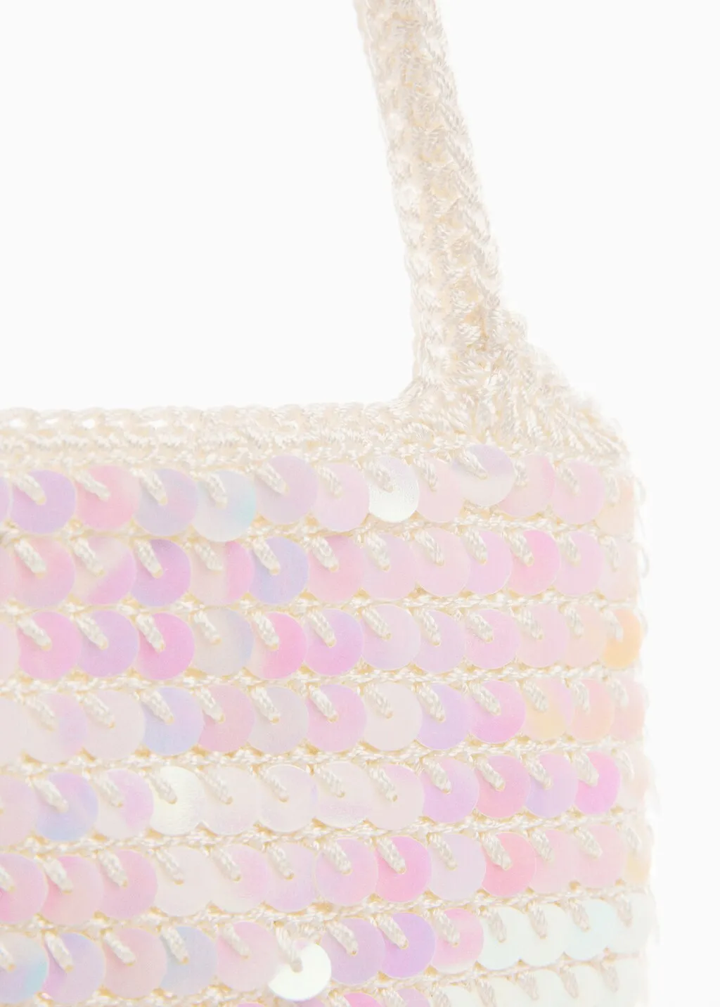 Borsa paillettes manico corto