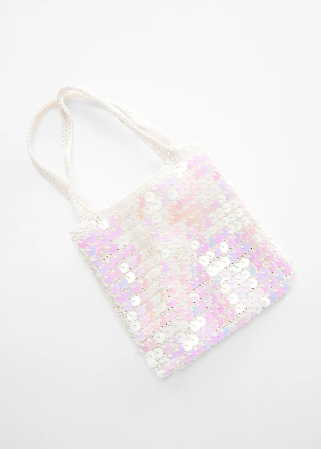 Borsa paillettes manico corto