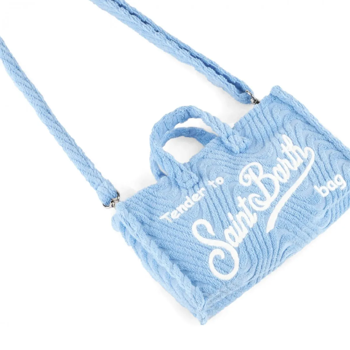 Borsa Phone Bag In Spugna Azzurro