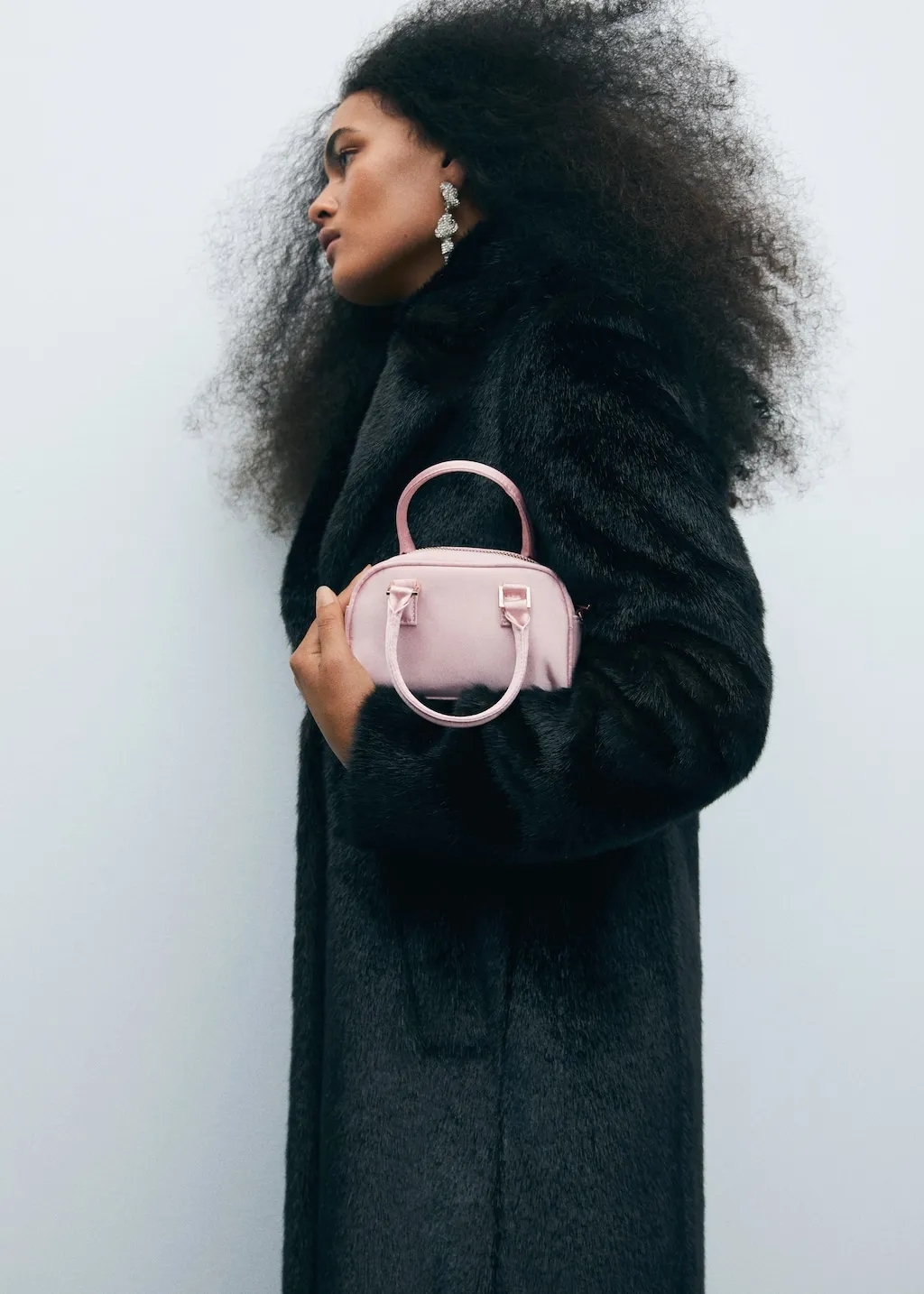 Borsa satin doppio manico