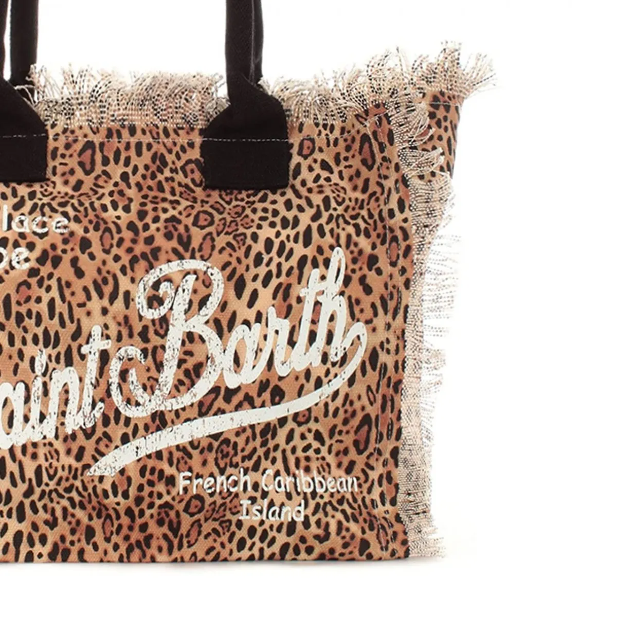 Borsa Vanity In Canvas Leopardata, Giallo