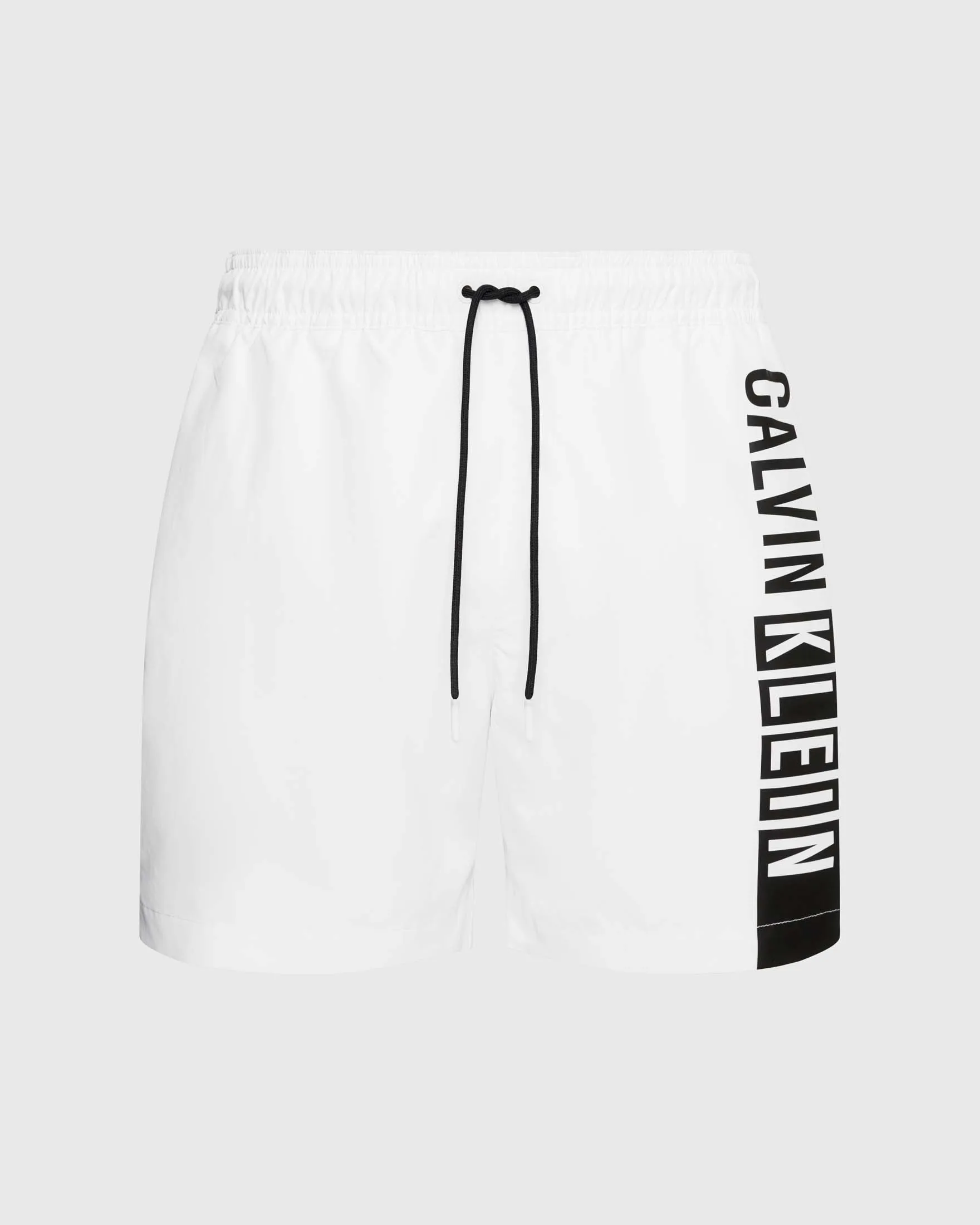 Boxer mare bianco con logo nero in verticale sul fianco