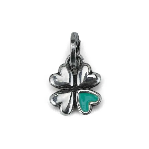 BPS339V Charm quadrifoglio verde    