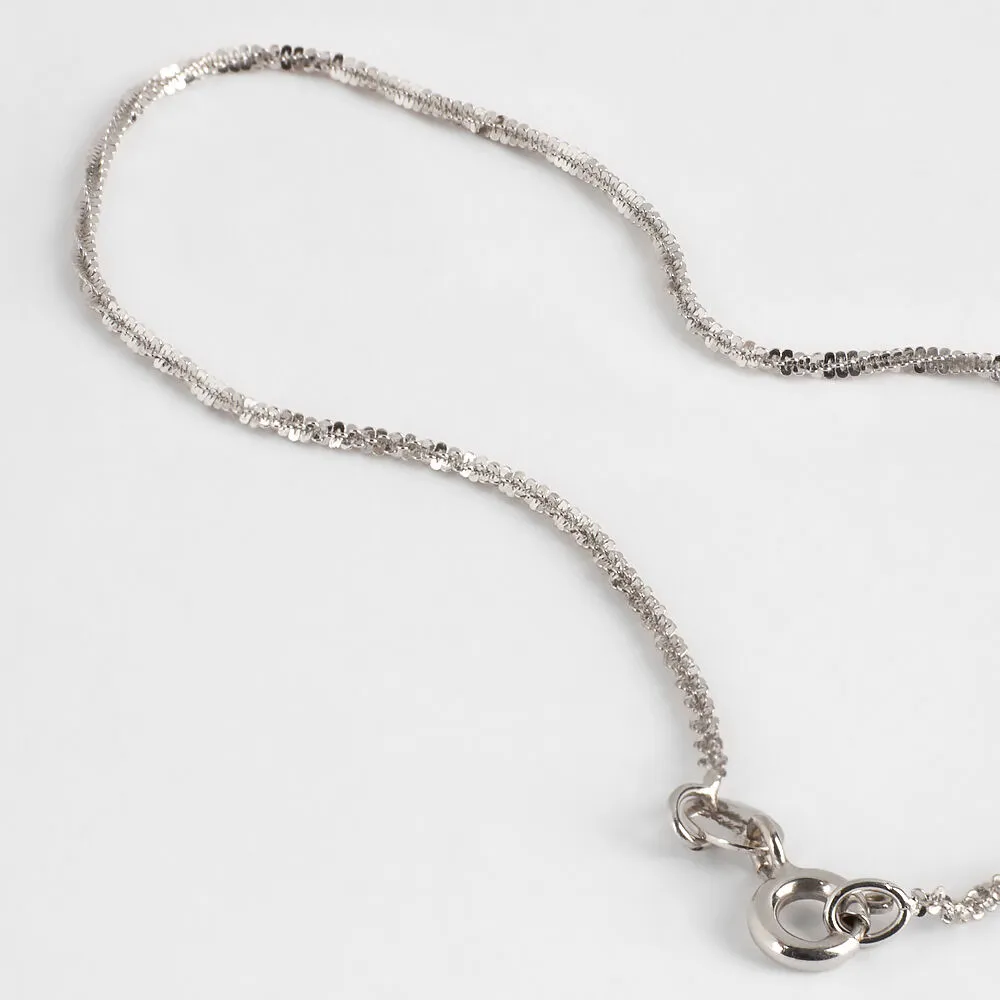 Bracciale Catena Colette Oro Bianco 375/1000 Maglia Criss-cross 18 cm 1429131