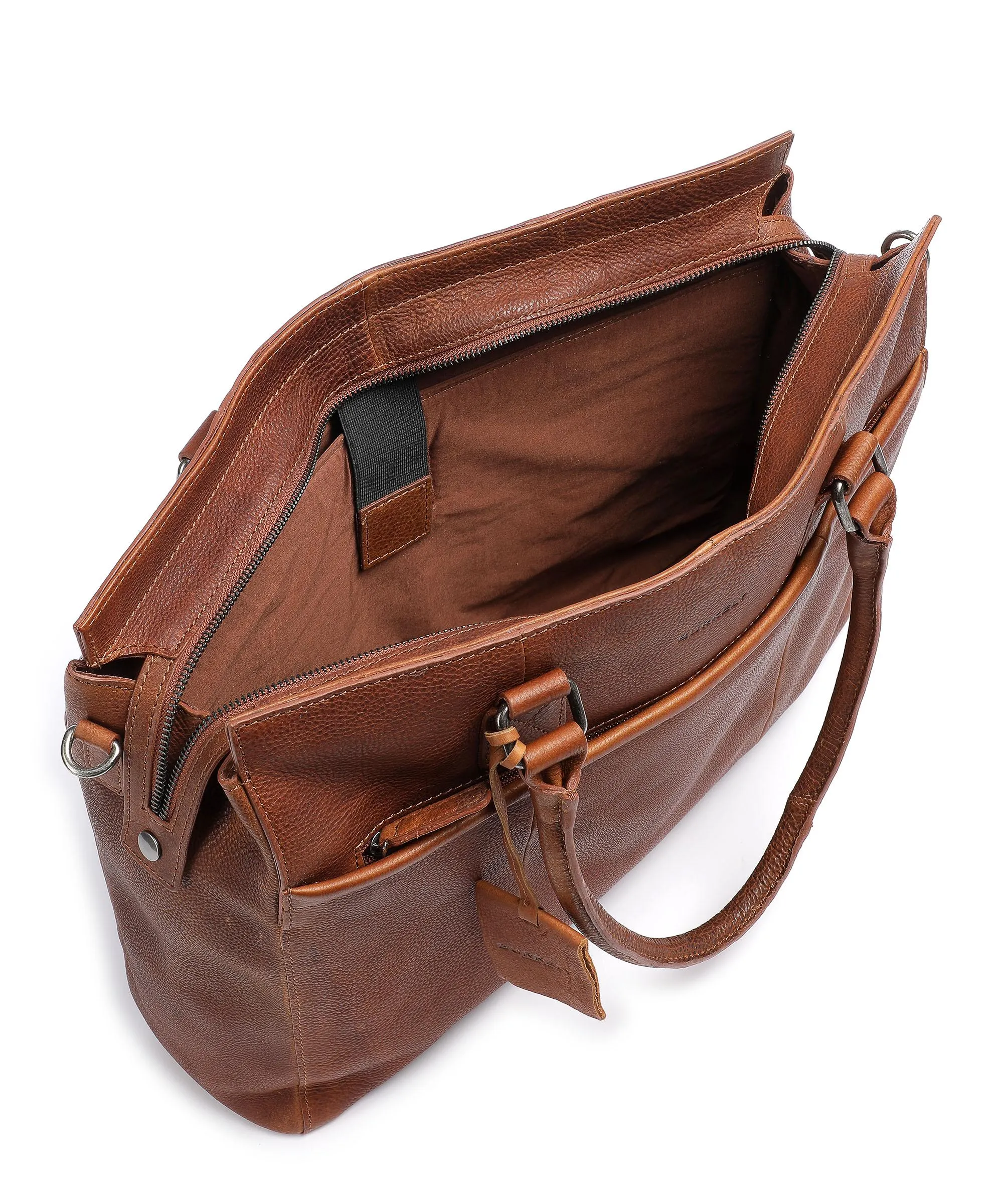  Burkely Antique Avery Cartella 15″ pelle granulata tan  