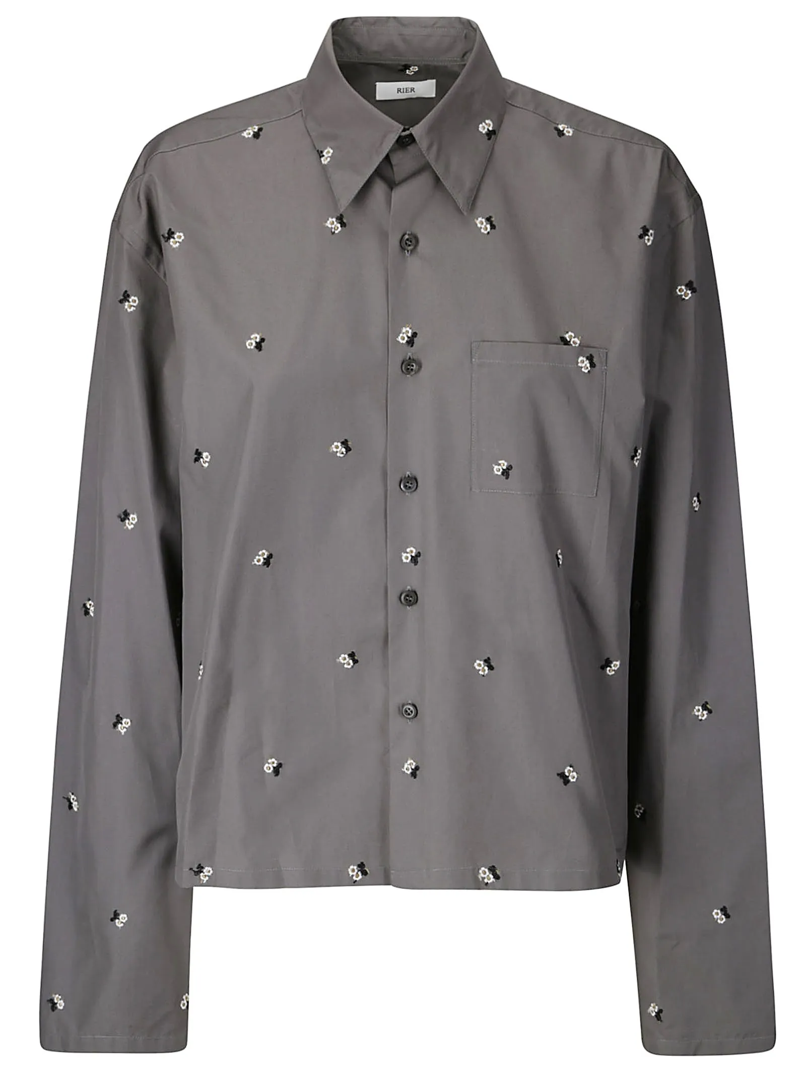 Camicia con ricamo - POP FLOWERS CASTELROCK FLOWERS POPELINE