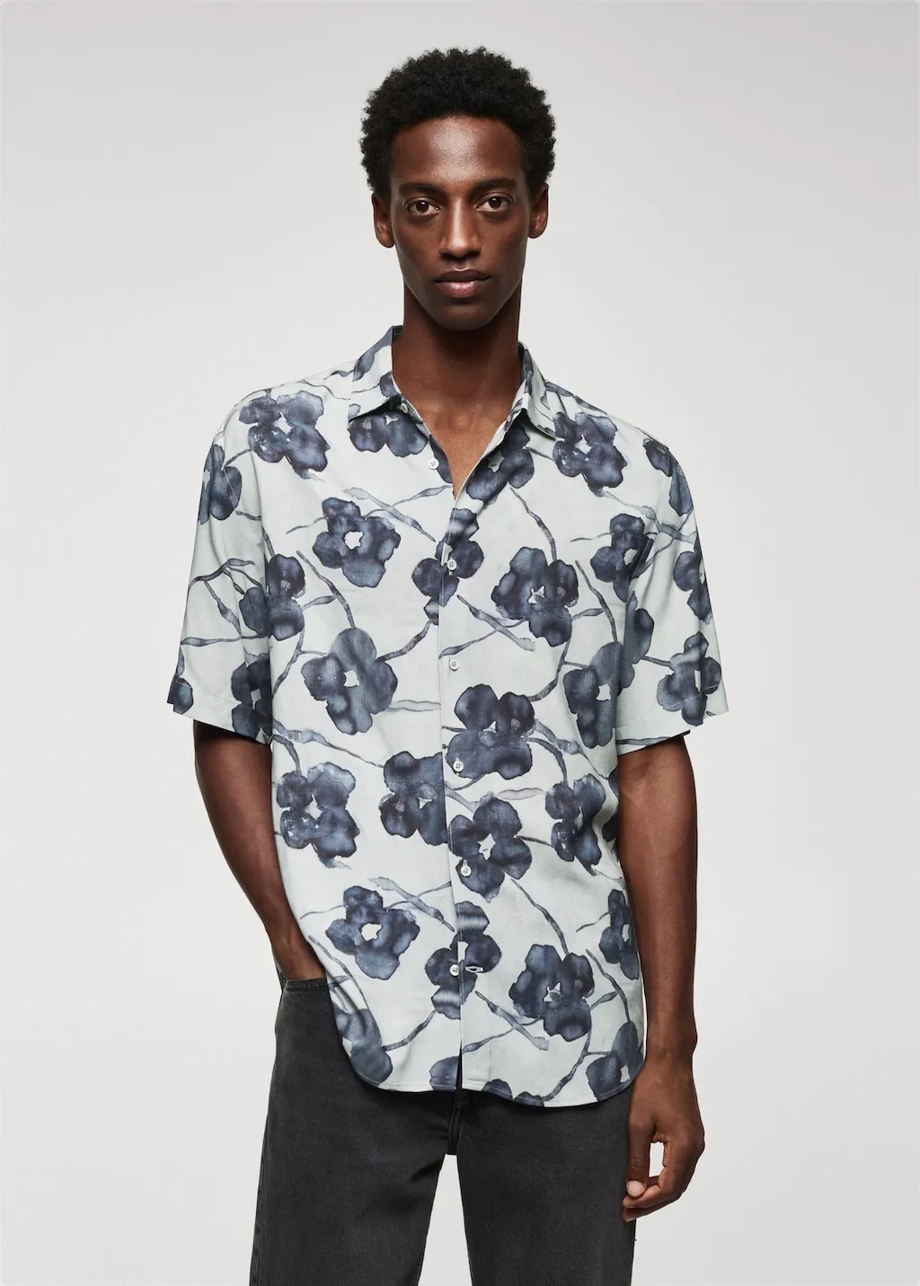 Camicia fluida stampa floreale 