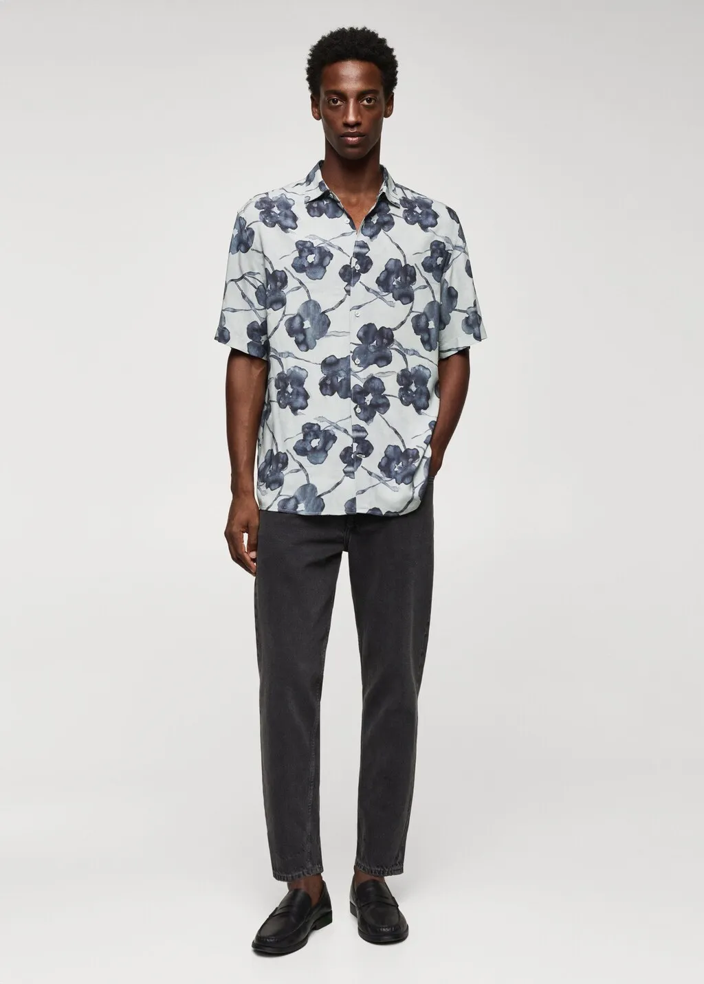 Camicia fluida stampa floreale 