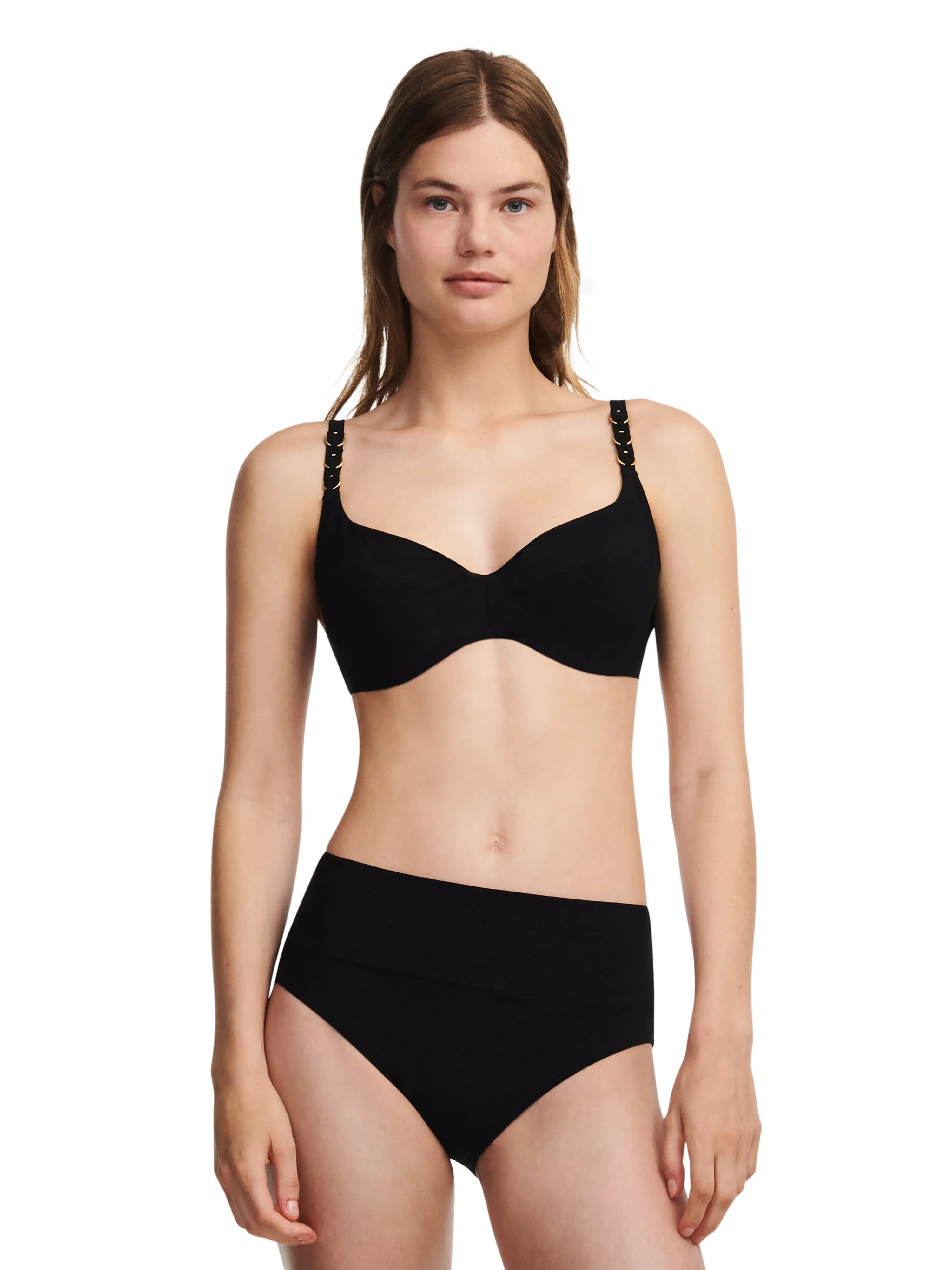  CHANTELLE   EMBLEM - Bas de maillot de bain culotte taille haute ajustable | Noir