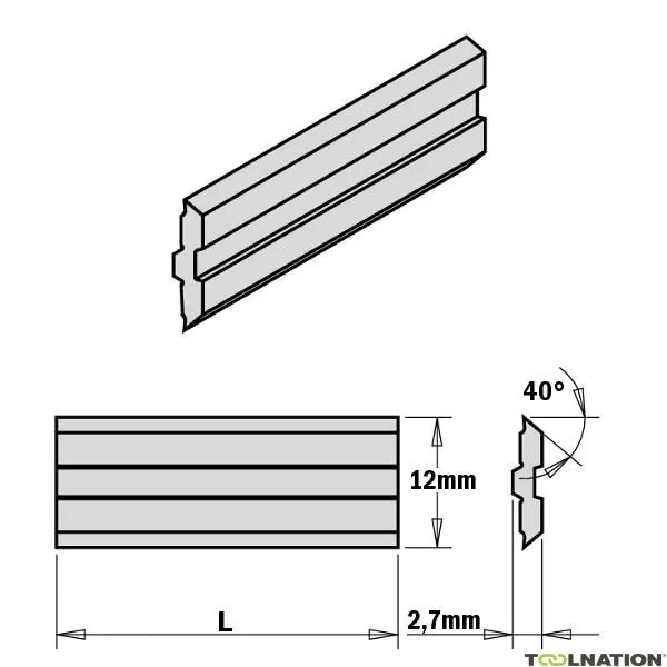 CMT 795.520.12 Centrostar, Centrofix, coltello sistema Quickfix HPS 520x12x2,7