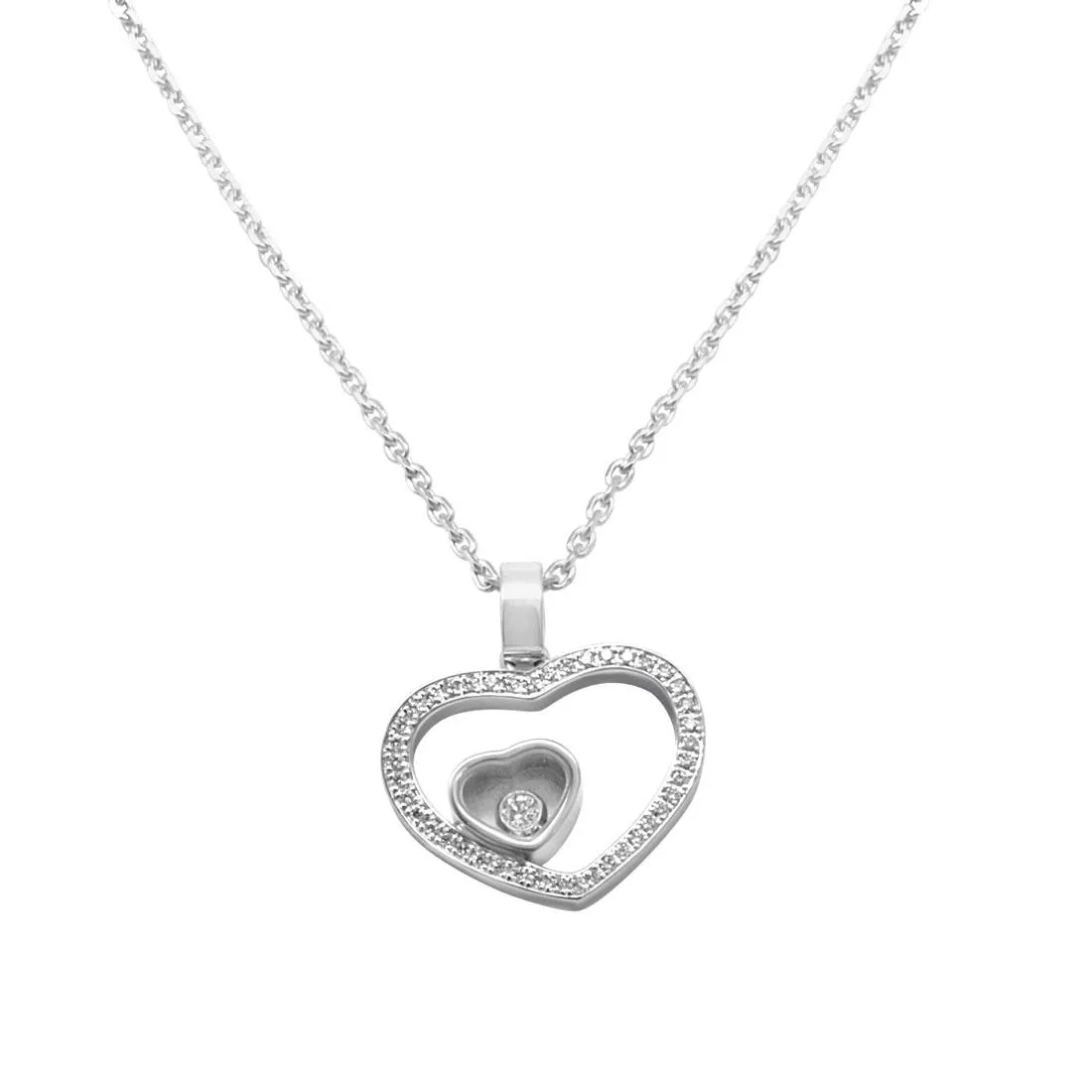 Collier in oro bianco con diamante