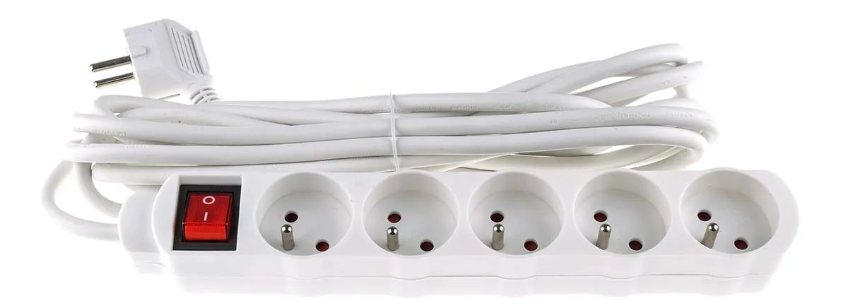 Connettore femmina di prolunga RS PRO 4m, 5 prese, spina tipo E - FR, 230 V c.a., 16A