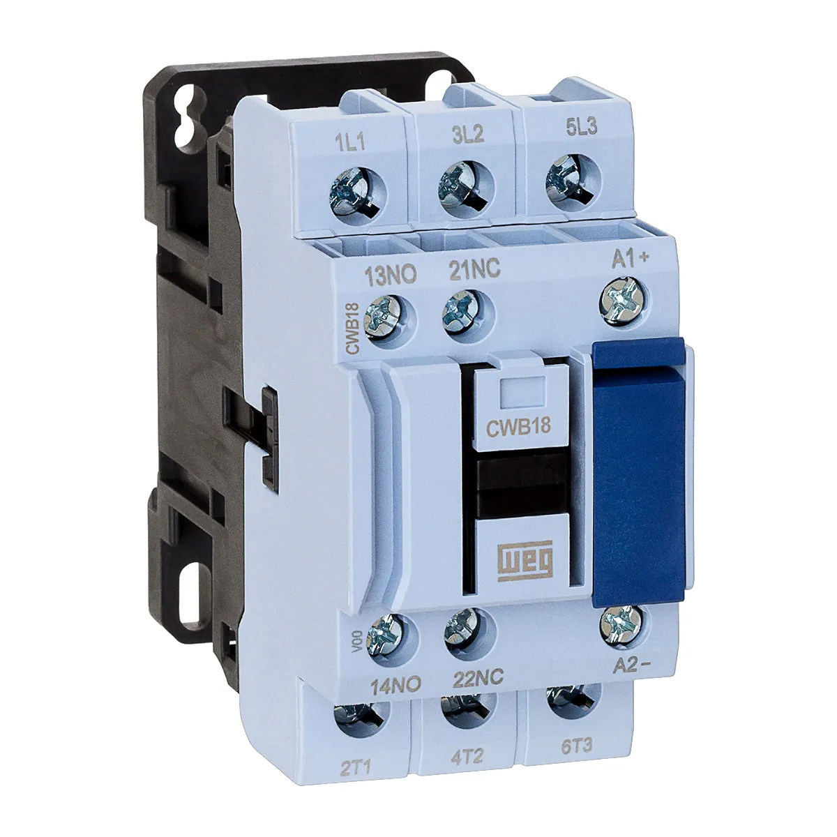 Contattore WEG, serie CWB, 3 poli, 3 NO, 18 A, 7,5 kW, bobina 24 V c.a.