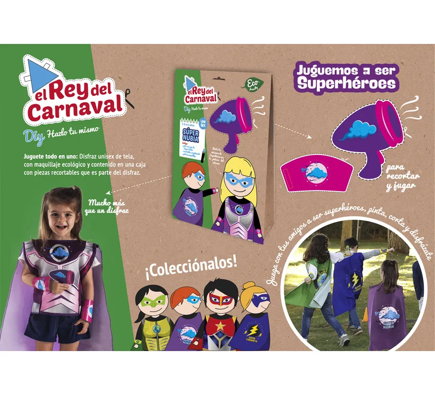 Costume o kit fai da te Fai da te di Super Nubia per bambini